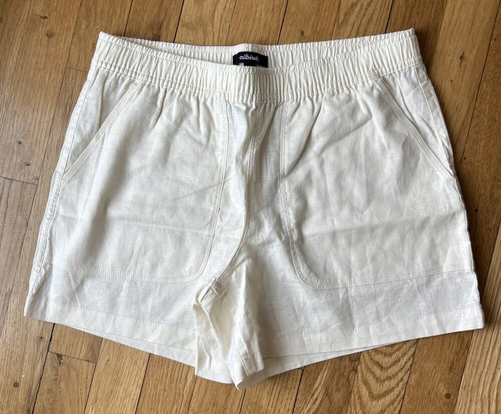 Women’s ALLBIRDS Ivory TreeBD Hemp Blend Pull On Shorts Size S *B3